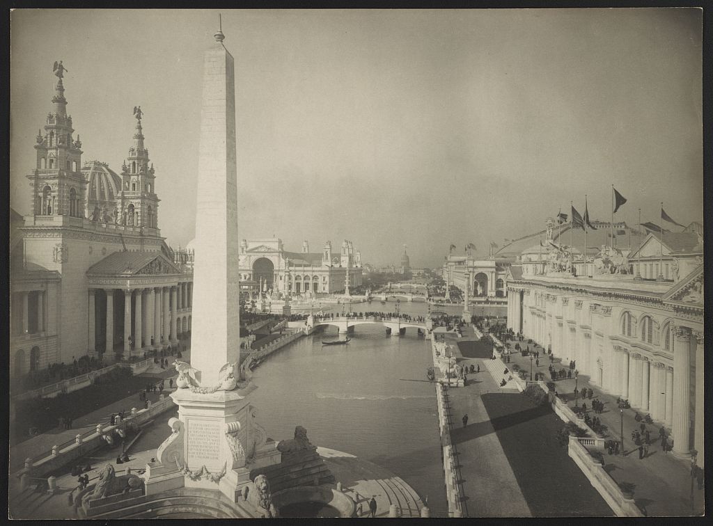 Fotografía histórica de la Exposición Mundial Colombina de Chicago de 1893.
